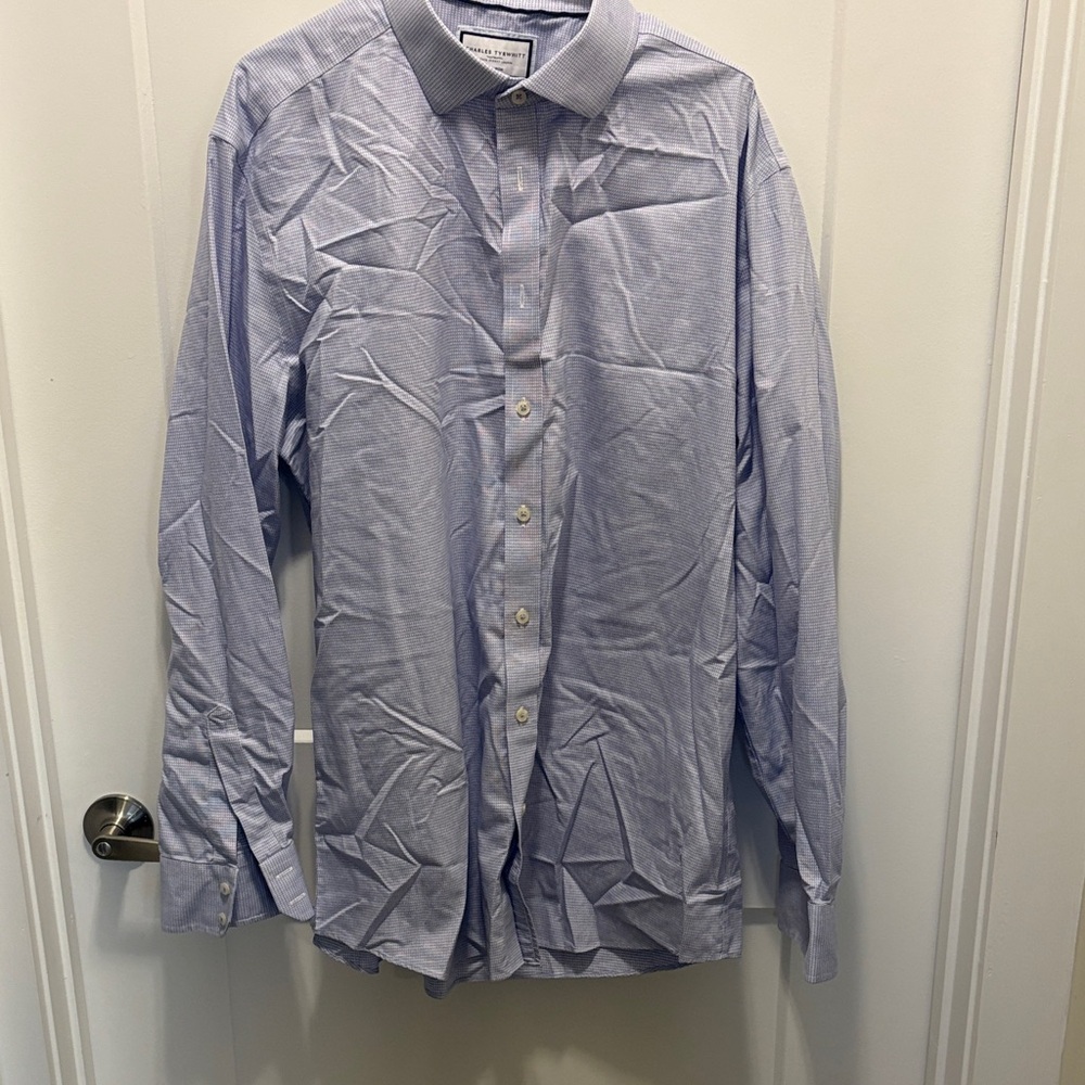 Charles Tyrwhitt Light Blue Pinstripe Dress Shirt